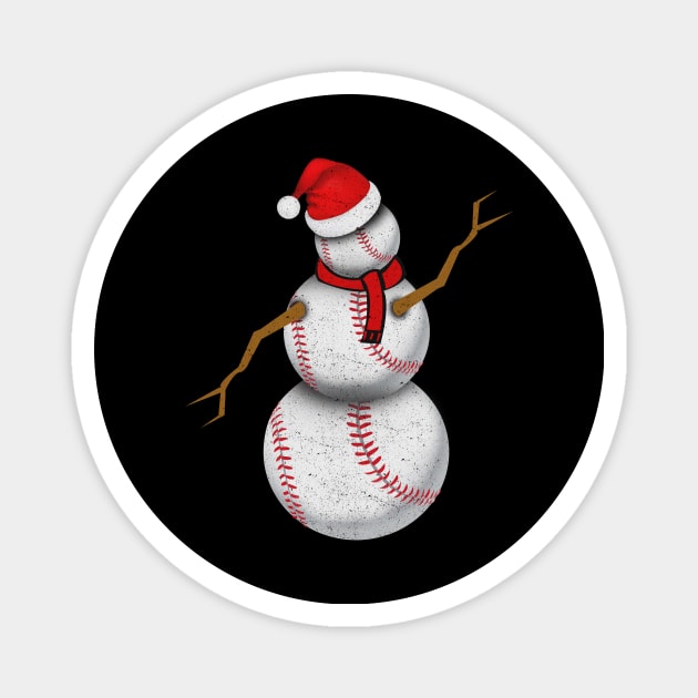 'Baseball Balls Santa Snowman' Hilarous Santa Gift Magnet by ourwackyhome